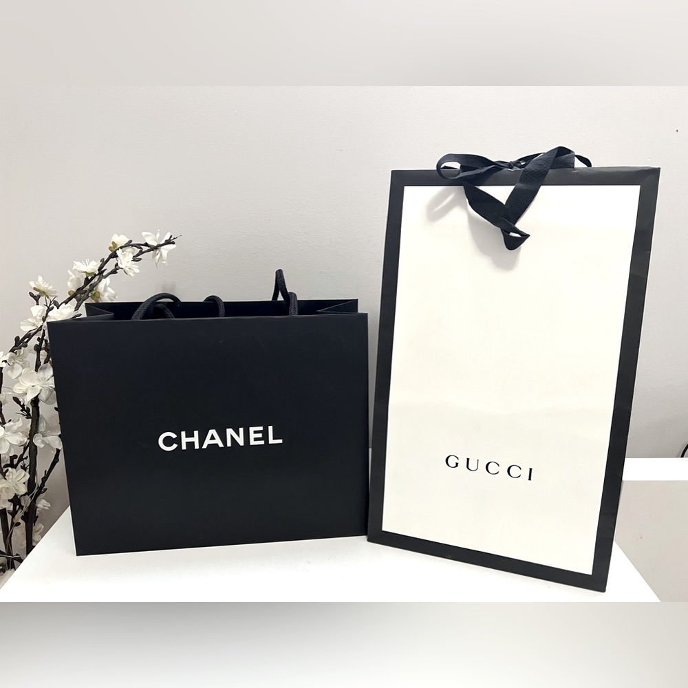 Authentic Chanel and Gucci Shopping Bag